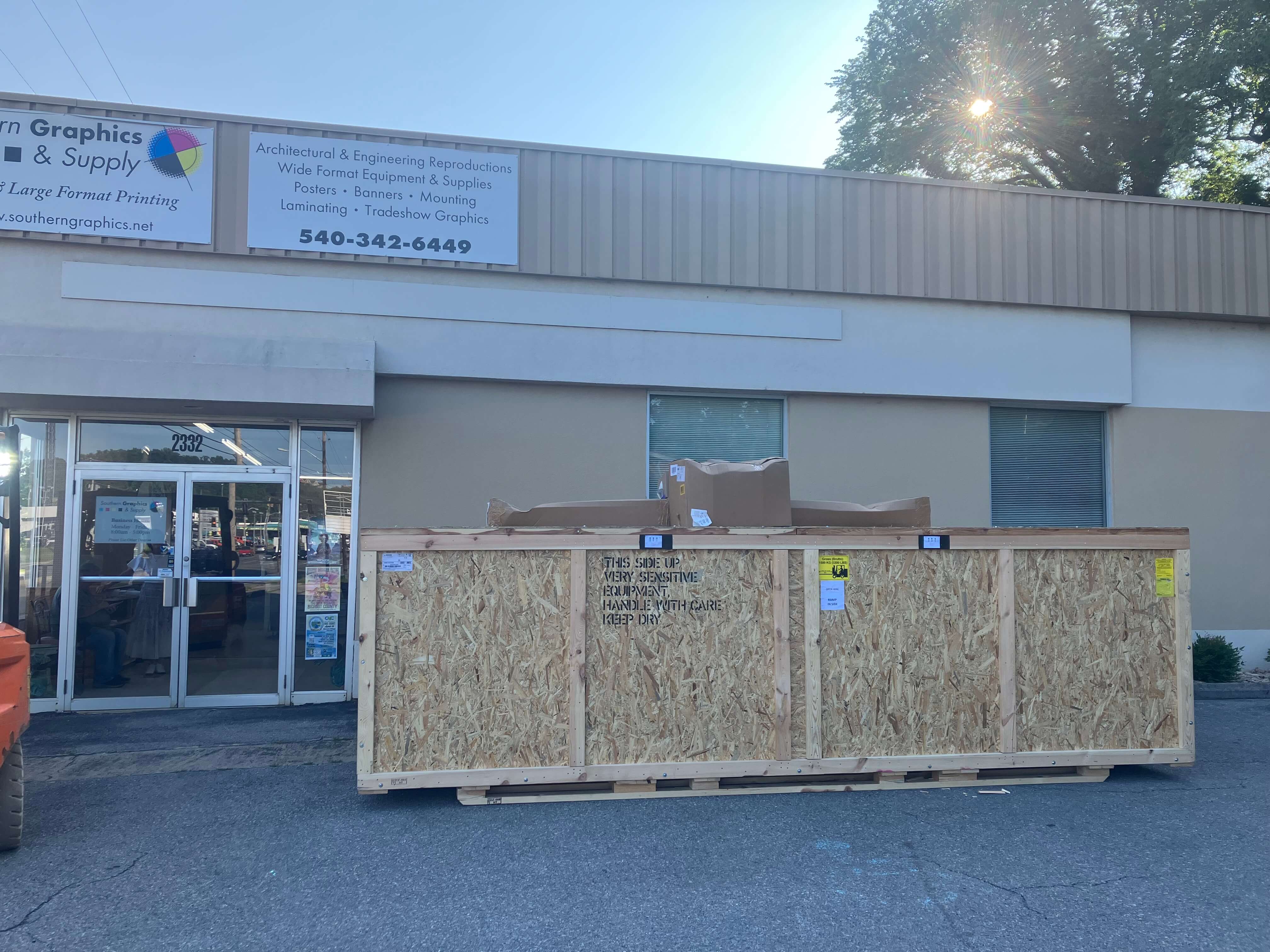 Office printer equipment white glove logistics handling