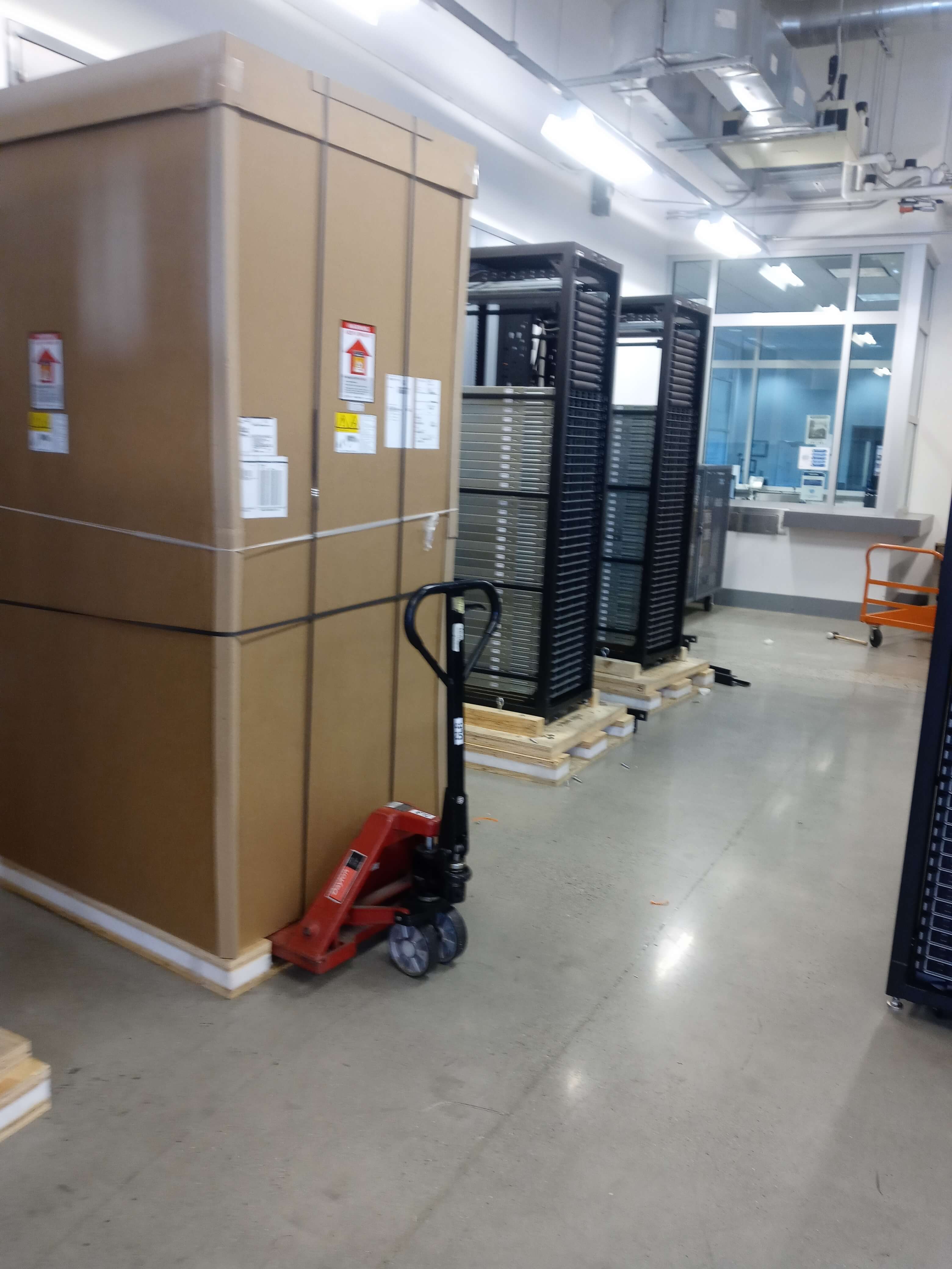Professional server rack installation and logistics handling by EWG Solutions